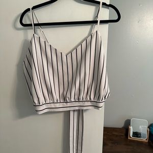 Striped tank crop top